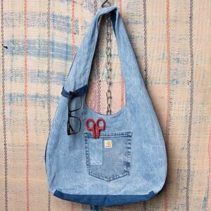 Custom upcycled carhartt shoulder bag